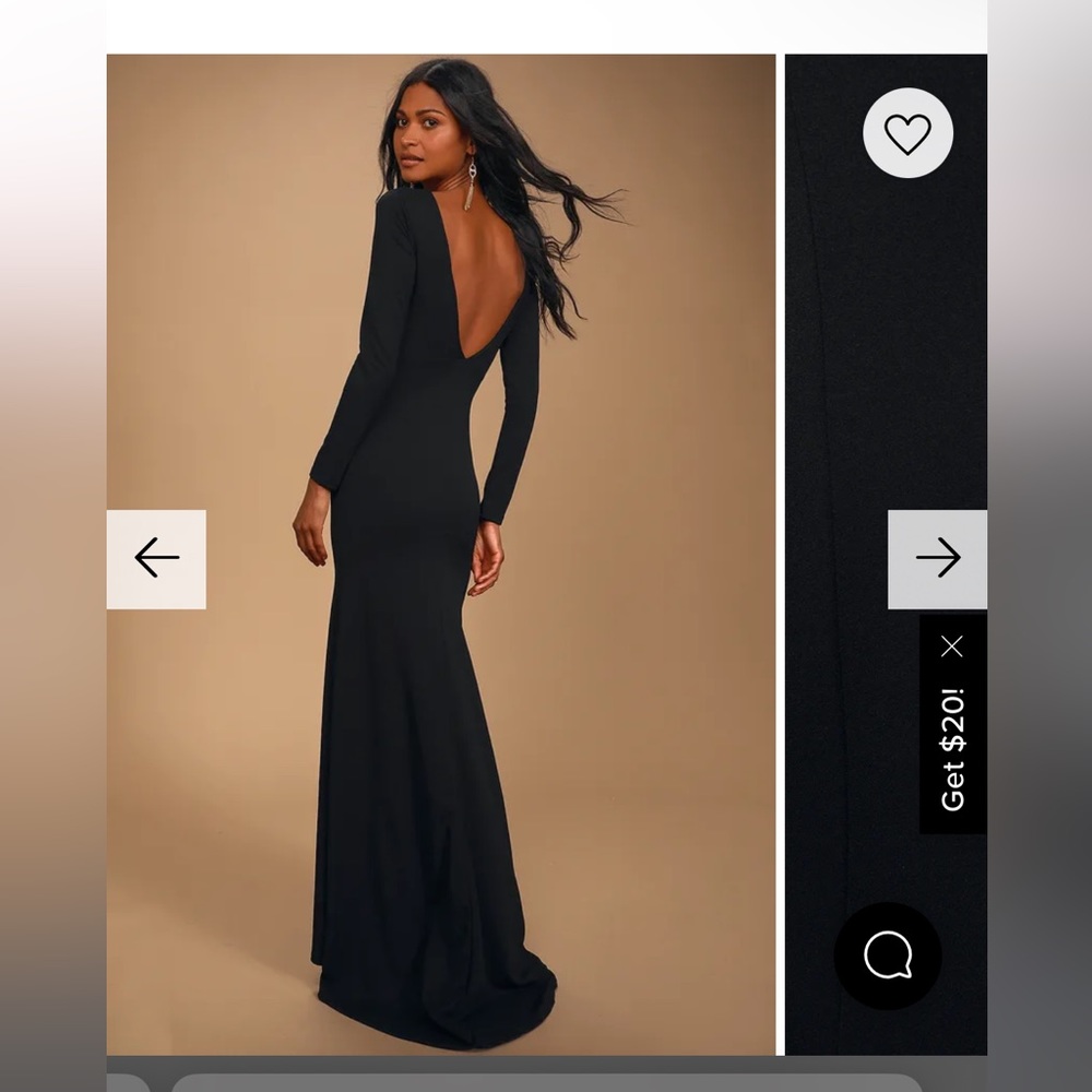 Lulu’s form fitting elegant black formal dress gown sz small SOLD OUT
